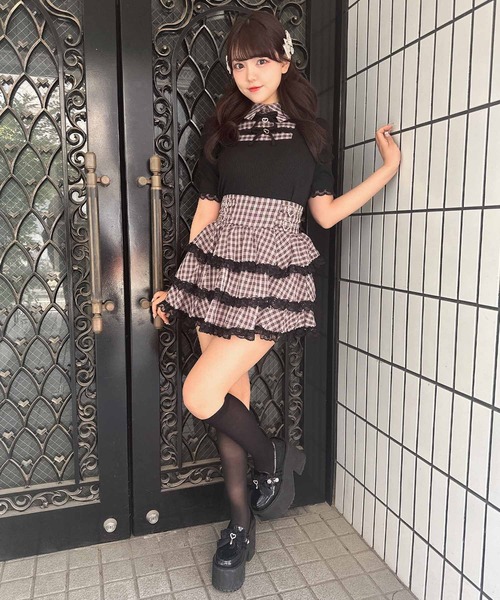 「ROJITA」 ミニスカート FREE ピンク レディース_画像3