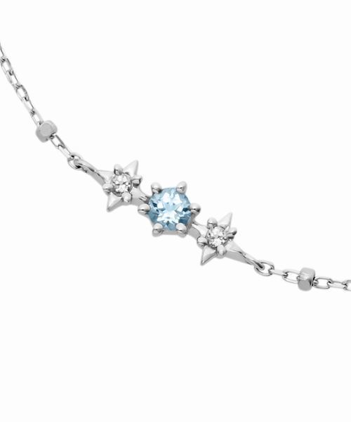 ブレスレット K10ホワイトゴールドブレスレット レディースの画像