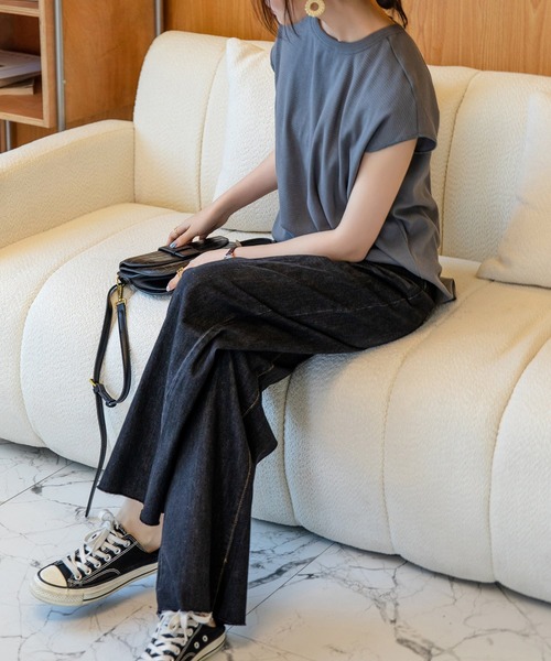 ストレートデニム カットオフデザイン DAY CLOSET ジーンズ デニム デニムパンツ レディース カット