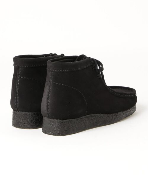Clarks（クラークス） ブーツ Clarks Wallabee Boot Black Sde