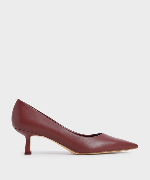 新品 COACH ポインテッドトゥ パンプス ハイヒール ボルドー CHARLES ＆ KEITH（チャールズ&キース） パンプス ポインテッド