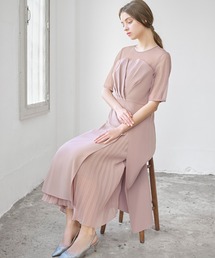 美しいラインのアシンメトリーデザイン ロングタイトドレス【パーティー】 GIRL DRESS FOR NOW ドレス ビスチェ風アシンメトリーデザイン