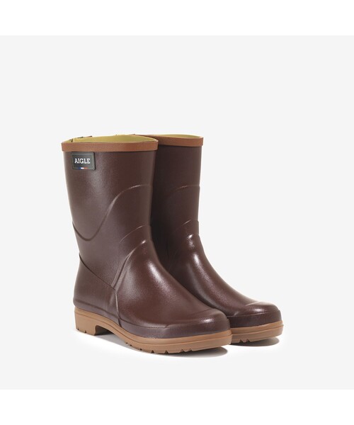 未使用 AIGLE エーグルカーヴィル2 レインブーツ 37 ブラウン AIGLE（エーグル） 長靴 レインブーツ ビソン2 ラバーブーツ
