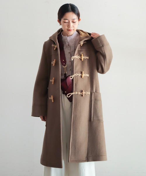 ダッフルコート コート W/Peメルトン ダッフルコート レディース