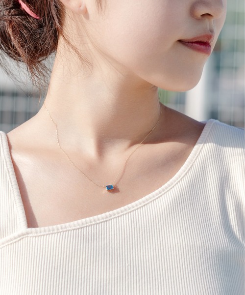 ネックレス K10 誕生石 ネックレス レディース メンズの画像