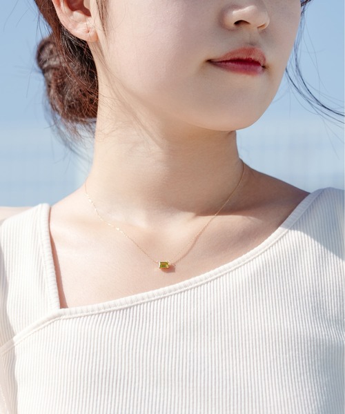 ネックレス K10 誕生石 ネックレス レディース メンズの画像
