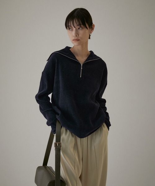 SALON adam et rope' ニット セーター ハーフジップニット