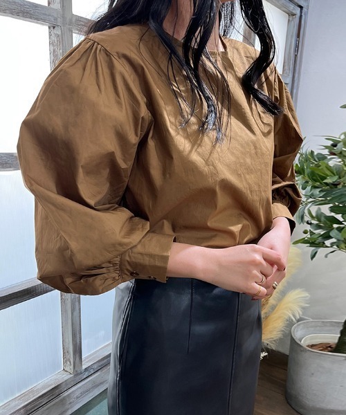 ♡美品♡ ドゥロワー　コットンパフスリーブブラウス　ブラック　24SS 定価6万 ♡美品♡ ドゥロワー コットンパフスリーブブラウス ブラック