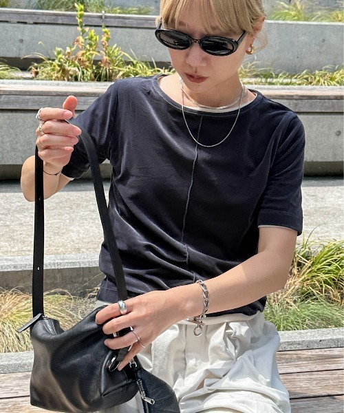 feepur（フェピュール） tシャツ 半袖 シアーベロアTee レディース