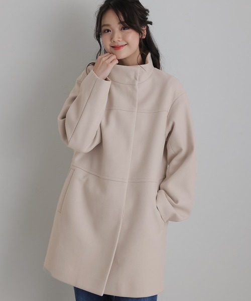 フェイクウール コート ジャケット ノーカラー 2color 韓国 楽天市場】【マラソン 最大60％OFFクーポン 28日9:59迄】ウール
