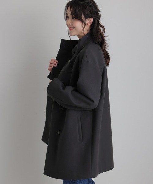 ABITOKYO黒ウールコートLサイズ美品 ウールスタンドカラーコート 黒 MAJI【AOKI公式通販】