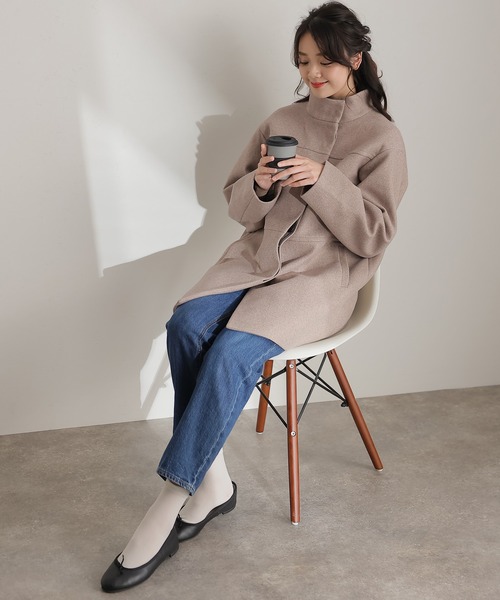 カシミヤコート ウールコート ファー フォックス シルク 高級