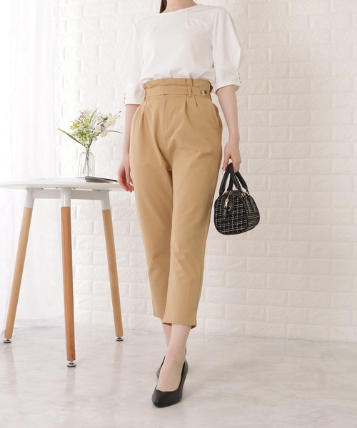 KHAITE レザー ストレートレッグ クロップドパンツ COOLMAXドビーストレッチクロップドパンツ｜メンズファッション