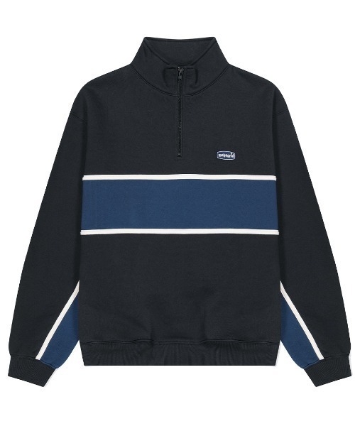 トレーナー スウェット 「mahagrid/マハグリッド」DOT LOGO EMB HALF ZIP-UP/ドットロゴハーフジップアップ レディース