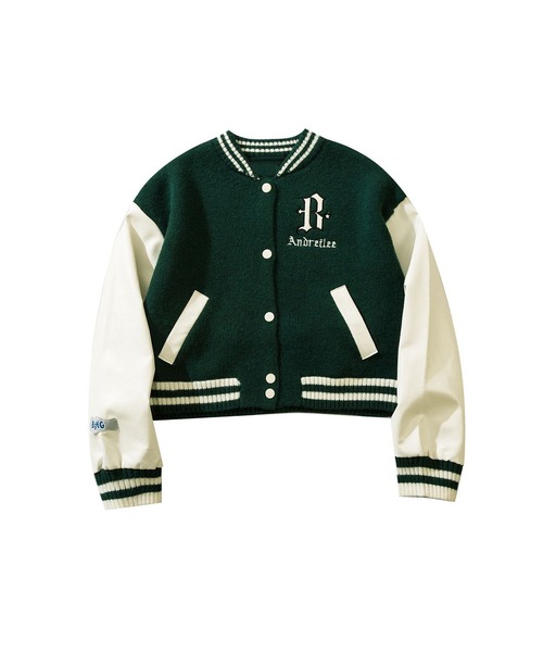rag&bone ラムレザー　スタジャン　ブルゾン　ニット　0 ニット セーター 「HOOK」for girls アメカジニットスタジャン
