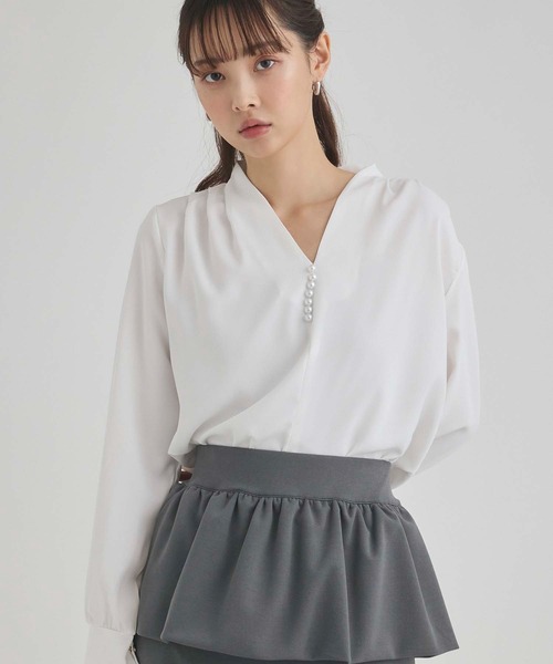 未使用　パールブラウス　36 襟ビッグパールブラウス | PICCIN (ピッチン) 公式通販