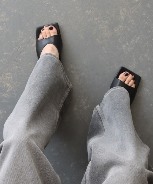 サンダル・ミュール SARIA SANDALS cheriella サンダル 「cheriella」ワイドスクエアミュール