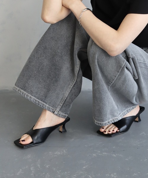 cheriella サンダル 「cheriella」ワイドスクエアミュールサンダル