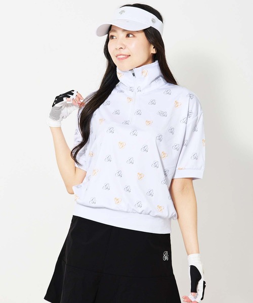 TopIsm ゴルフ ハーフジップ ポロシャツ トップス レギュラー丈