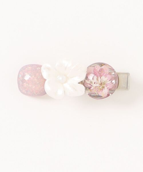 押し花ヘアクリップ 押し花フルーツヘアクリップ