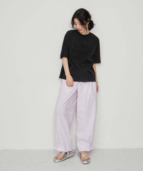 tシャツ シアータフタメローステッチT レディース ADAM ET ROPE' tシャツ シアータフタメローステッチT レディース