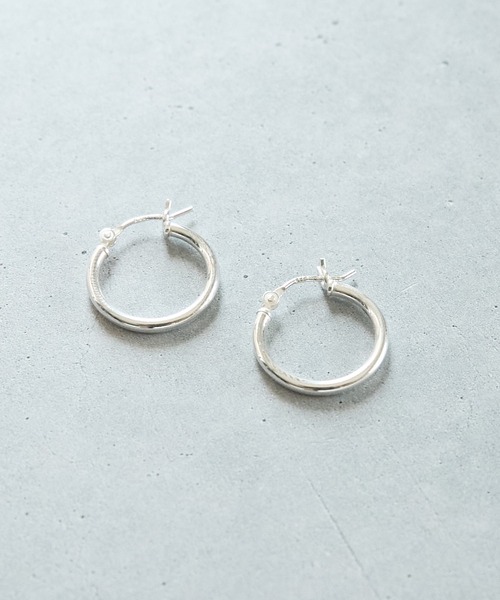 Magine（マージン） ピアス SV925 MEDIUM HOOP PIERCE 20.5mm:シルバー