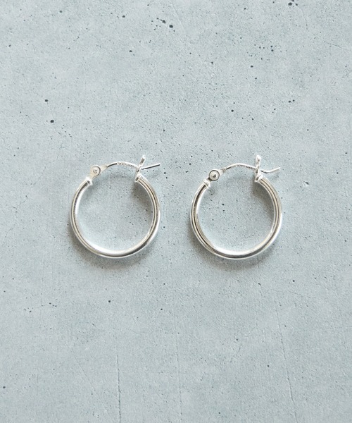 Magine（マージン） ピアス SV925 MEDIUM HOOP PIERCE 20.5mm:シルバー