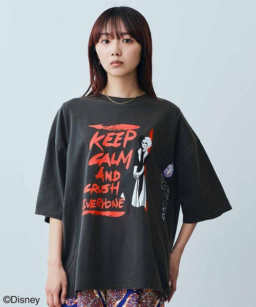 tシャツ ＭＥＤＥ１９Ｆ　「Ｄｉｓｎｅｙ」古着屋でみつけたようなリメイクライクＴシャツ／クルエラ レディース