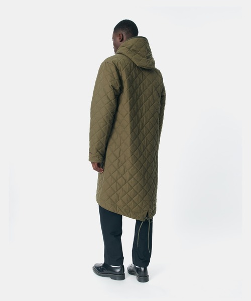 M*n様 LAVENHAM ロングコートフード付き　裏地レオパード柄　ブラック LAVENHAM（ラベンハム） モッズコート コート Noah X Lavenham