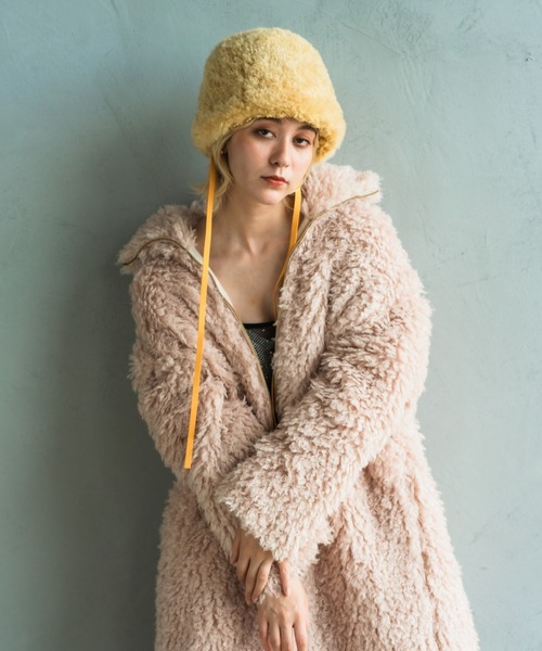 ORIENT MILLINERY ポフミ ファーハット ロシアン帽 ラテ FOLUN【ﾌｫﾙﾝ】フォックスエコファーロシアン（ハット）｜ORIENT