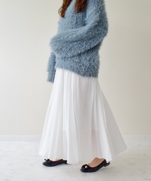 パンプス 「Bridget Birkin」ビッグパールリボンフラットシューズ(541528)