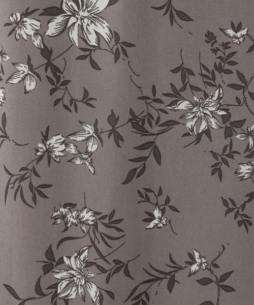 INGNI ワンピース 花柄シフォンフリルリボンワンピース
