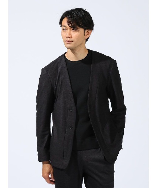 セットアップ 「上下セットアップ」ノーカラー ストレッチ スーツ