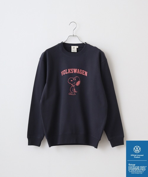 トレーナー スウェット PEANUTS×VW SNOOPY×フォルクスワーゲンスウェットクルーネックトレーナー レディース メンズ フォルクスワーゲン トレーナー スウェット PEANUTS×VW SNOOPY