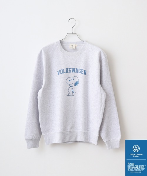 トレーナー スウェット PEANUTS×VW SNOOPY×フォルクスワーゲンスウェットクルーネックトレーナー レディース メンズ フォルクスワーゲン トレーナー スウェット PEANUTS×VW SNOOPY