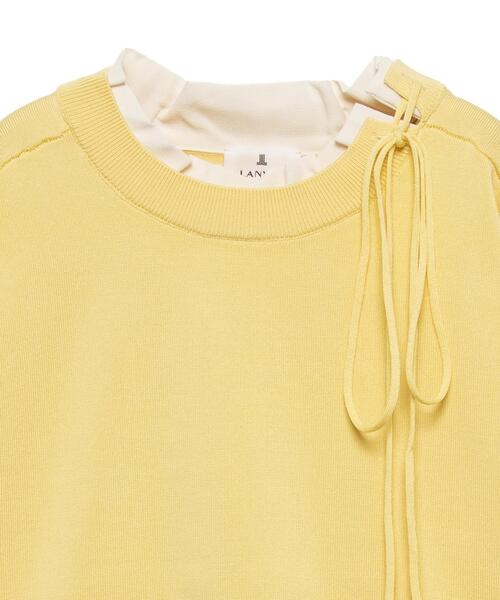 LANVIN en Bleu ニット セーター フリルカラーリボンニット