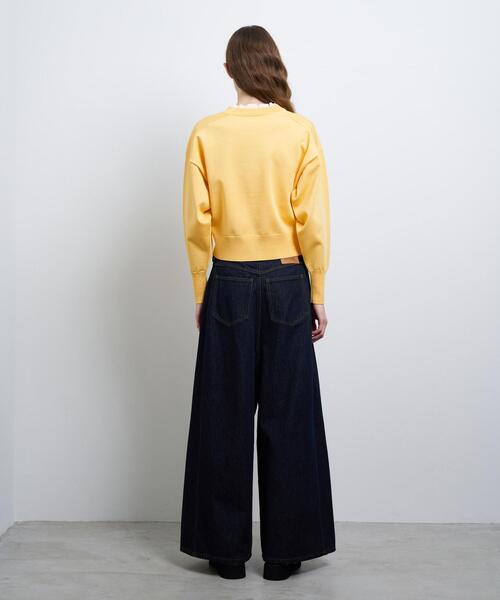 LANVIN en Bleu ニット セーター フリルカラーリボンニット
