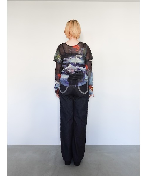sahara（サハラ） tシャツ Art Print 2way Sleeve Top/アートプリント2