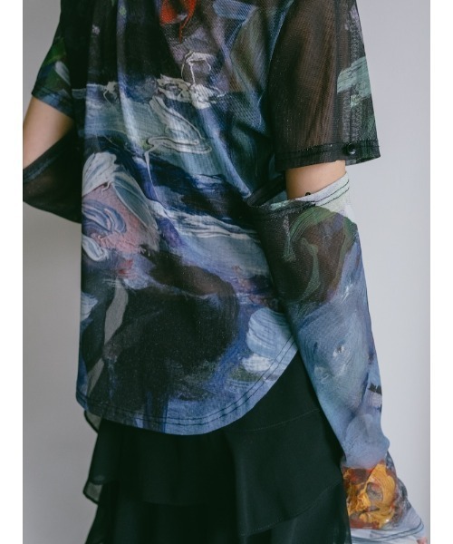 sahara（サハラ） tシャツ Art Print 2way Sleeve Top/アートプリント2