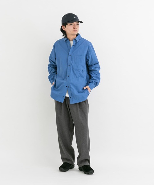 【最終値下げ】アーバンリサーチ　ナイロンタッサーロングスリーブシャツ　エカル セール】『UR TECH』『撥水/UVカット』ナイロンタッサーロング