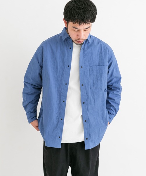 『UR TECH』『撥水/UVカット』ナイロンタッサーロングスリーブシャツ UR TECH』『撥水/UVカット』ナイロンタッサーロングスリーブ