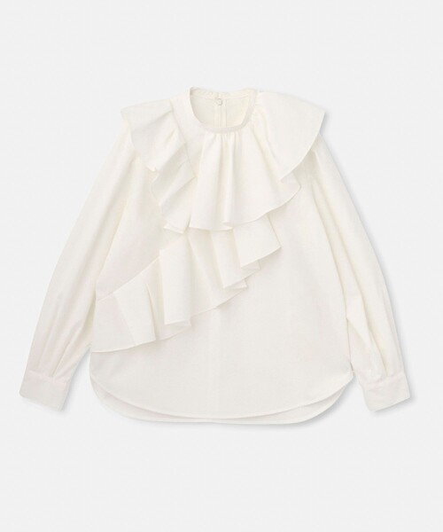 allureville ブラウス シャツ アシメラッフルブラウス
