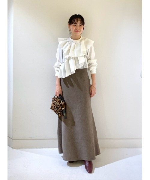 allureville ブラウス シャツ アシメラッフルブラウス