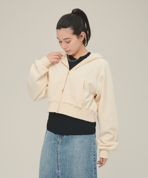 パーカー 「eL」Short Zip Hoodie/287468 レディース