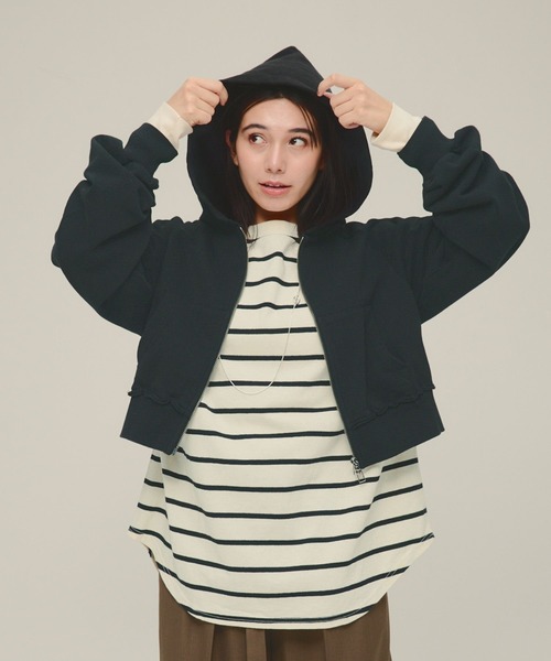 パーカー 「eL」Short Zip Hoodie/287468 レディース : ZOZOTOWN