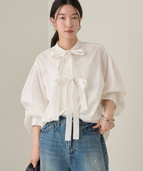 Loungedress ブラウス シャツ リボンシャツ レディース