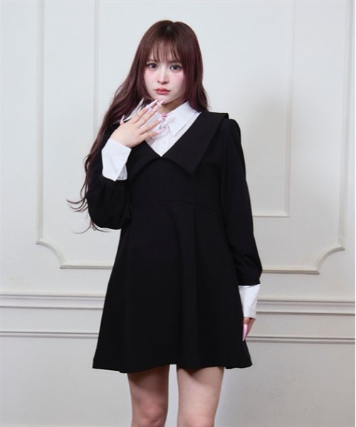 fickle bebe レイヤードスクールワンピース レイヤードスクールワンピース | FICKLE BEBE
