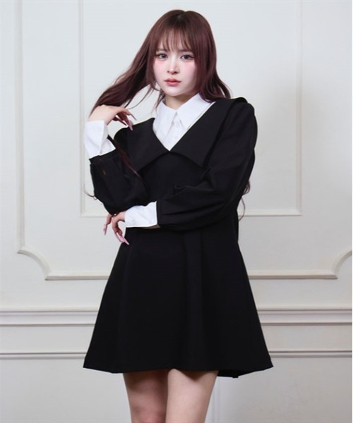 ワンピース Fickle bele Fickle Bebe ワンピース レイヤードクラシカルワンピース