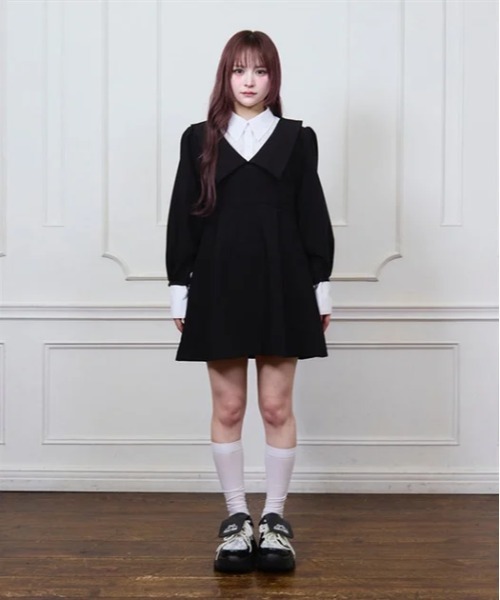 Fickle Bebe ワンピース レイヤードクラシカルワンピース