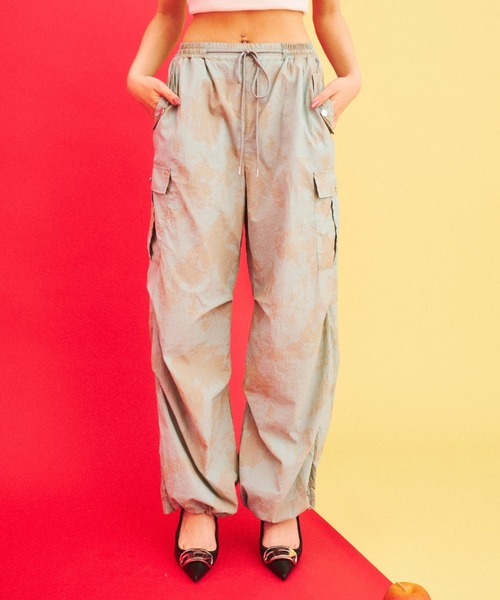 What Is Heart（わいは） ワイドパンツ カーゴパンツ tie dye like